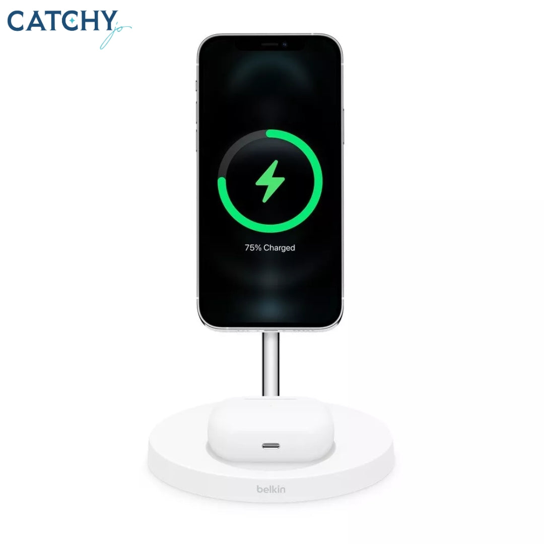 BELKIN Boost Charger Pro 2-in-1 Wireless Charger Stand With MagSafe