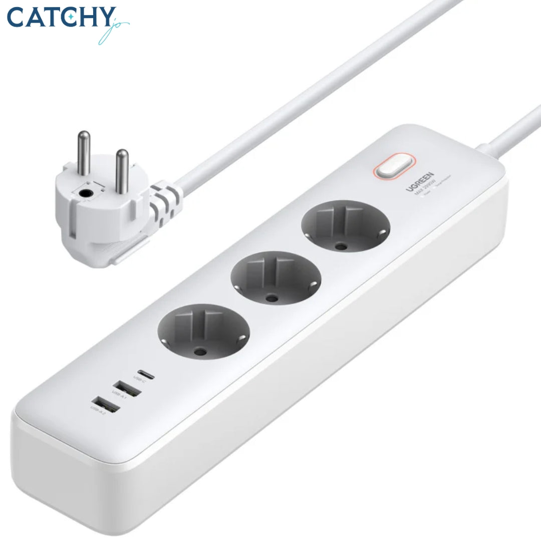 UGREEN 3 AC Power Strip With Master Switch (30W)