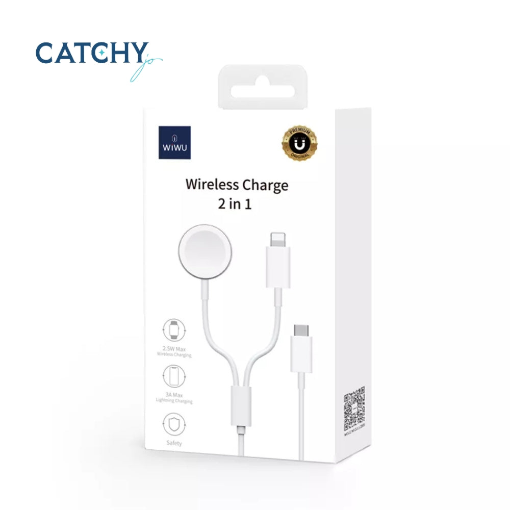 WiWU 2 in 1 Wireless Charge For  Watch