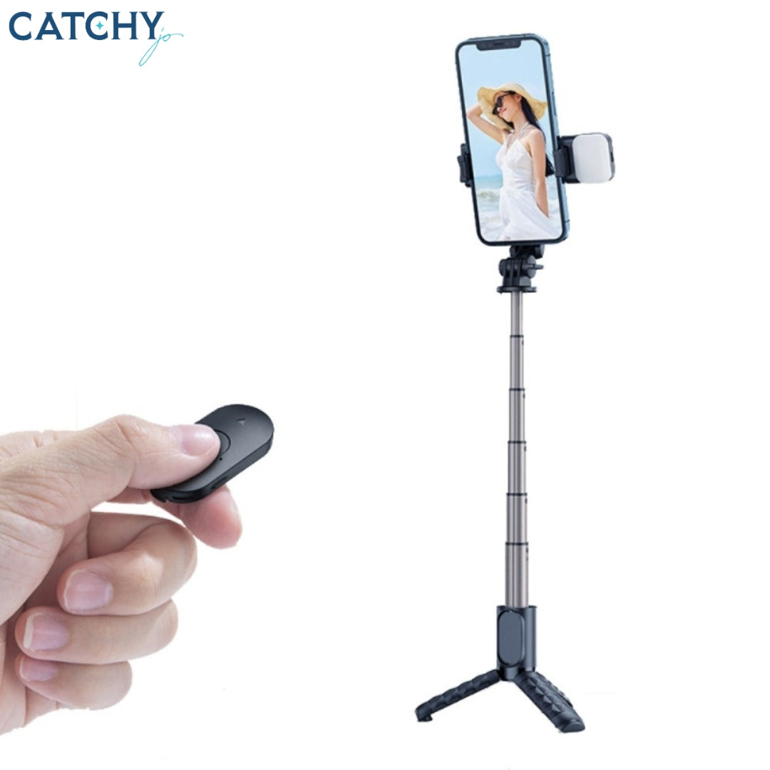 MCDODO Extendable Selfie Stick With Bluetooth Remote And Tripod With Fill Light