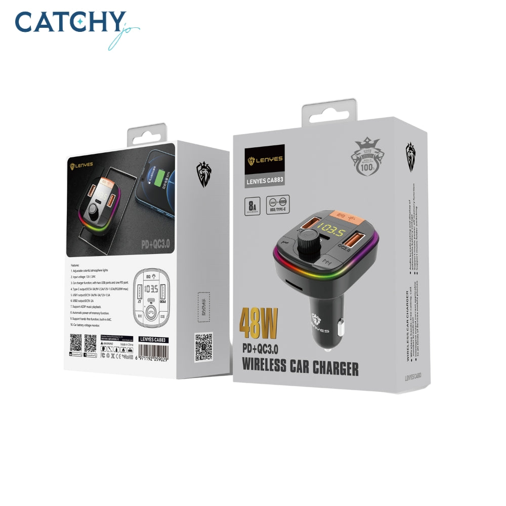 LENYES CA883 Car Bluetooth FM Transmitter