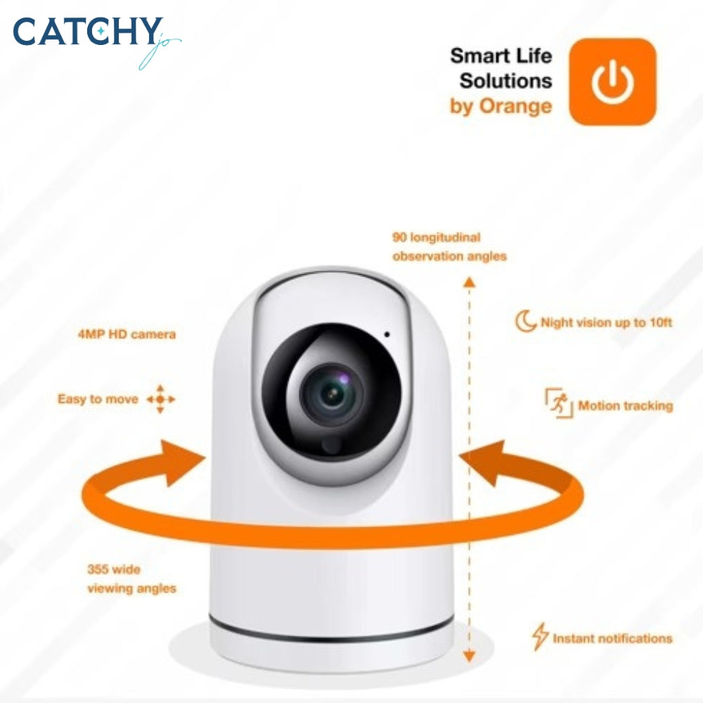 Orange 4 MP WiFi Security Indoor Camera