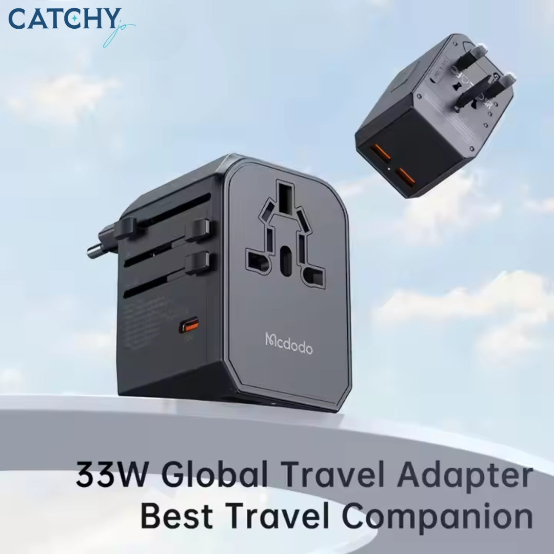 MCDODO 3 Ports Type-C Global Travel Adapter (33W)