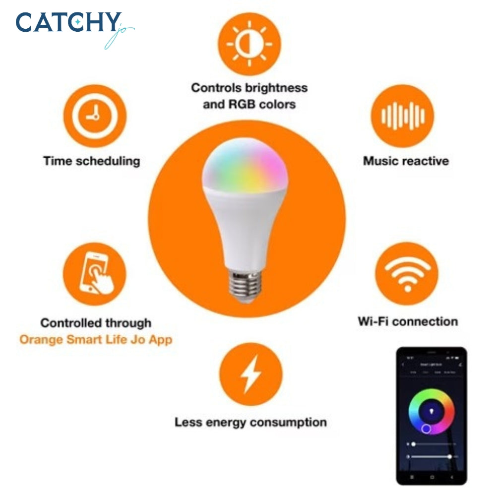 Orange WiFi Smart Bulb