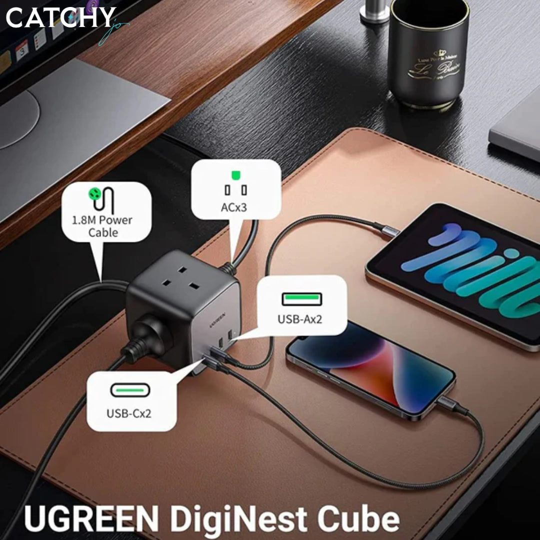 UGREEN USB-C Charging Station 7 Ports Desktop Charger (65W)