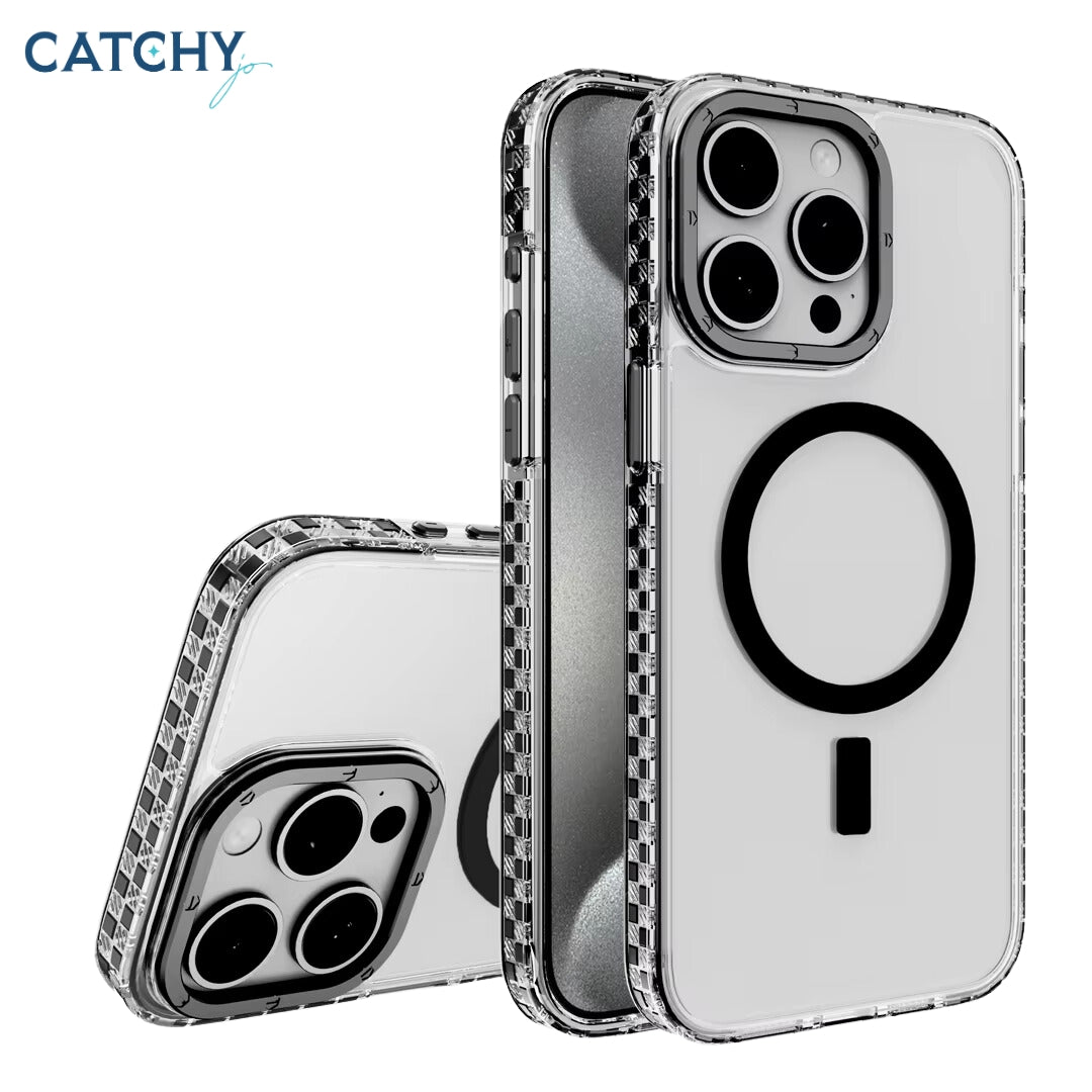 iPhone Shockproof Transparent Magnetic Case