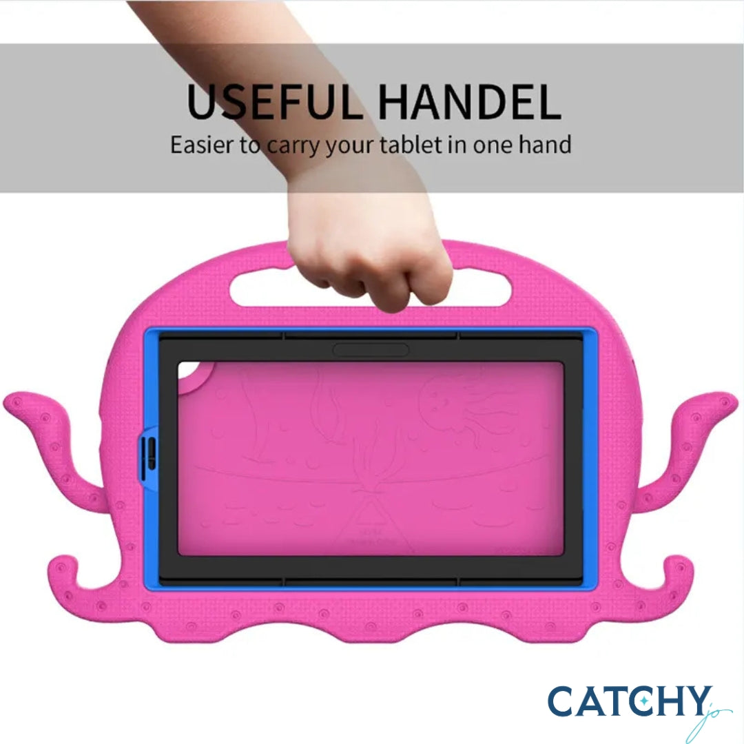 iPad Octopus Design Anti Drop Back With Stand Children Case