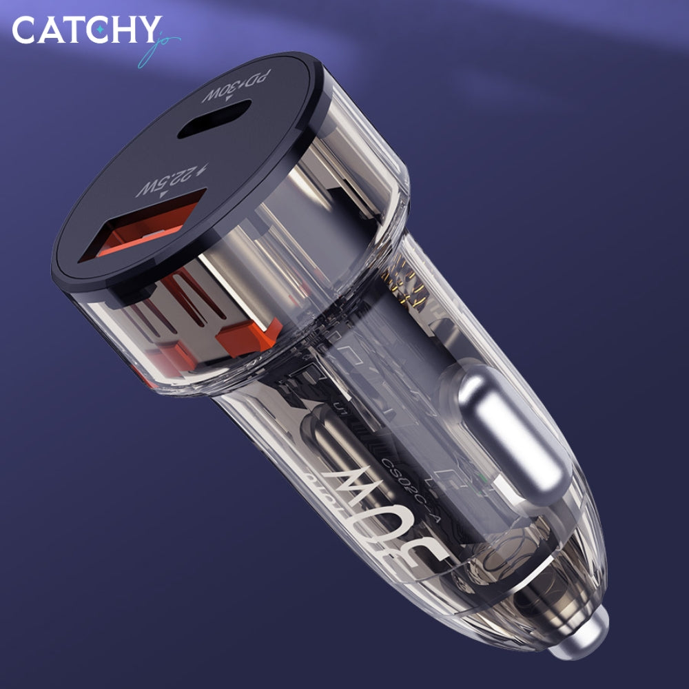TOTU DCCPD-015 USB+Type-C Car Charger (30W)