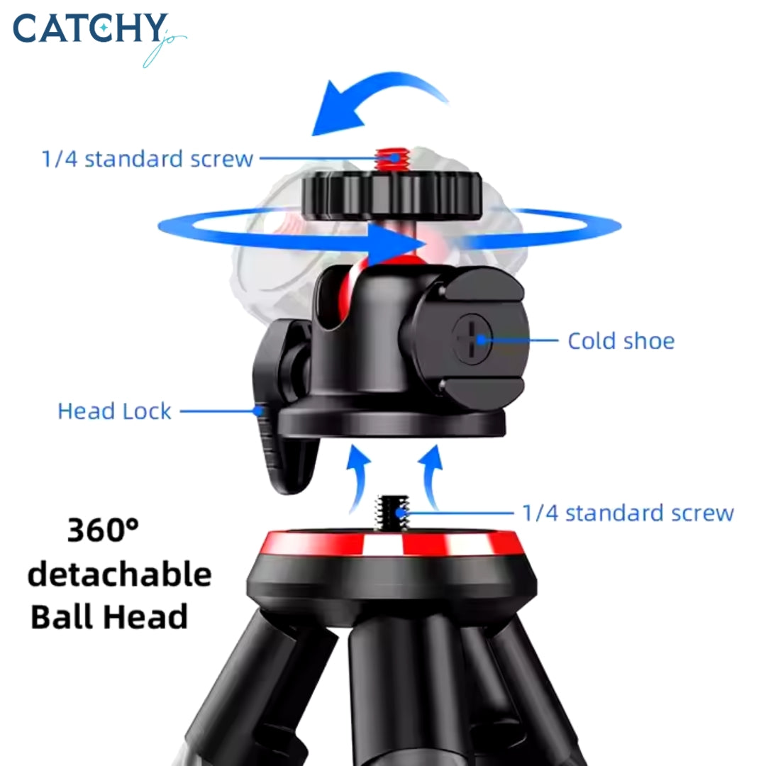 C02 Black Adjustable Travel Tripod Stand