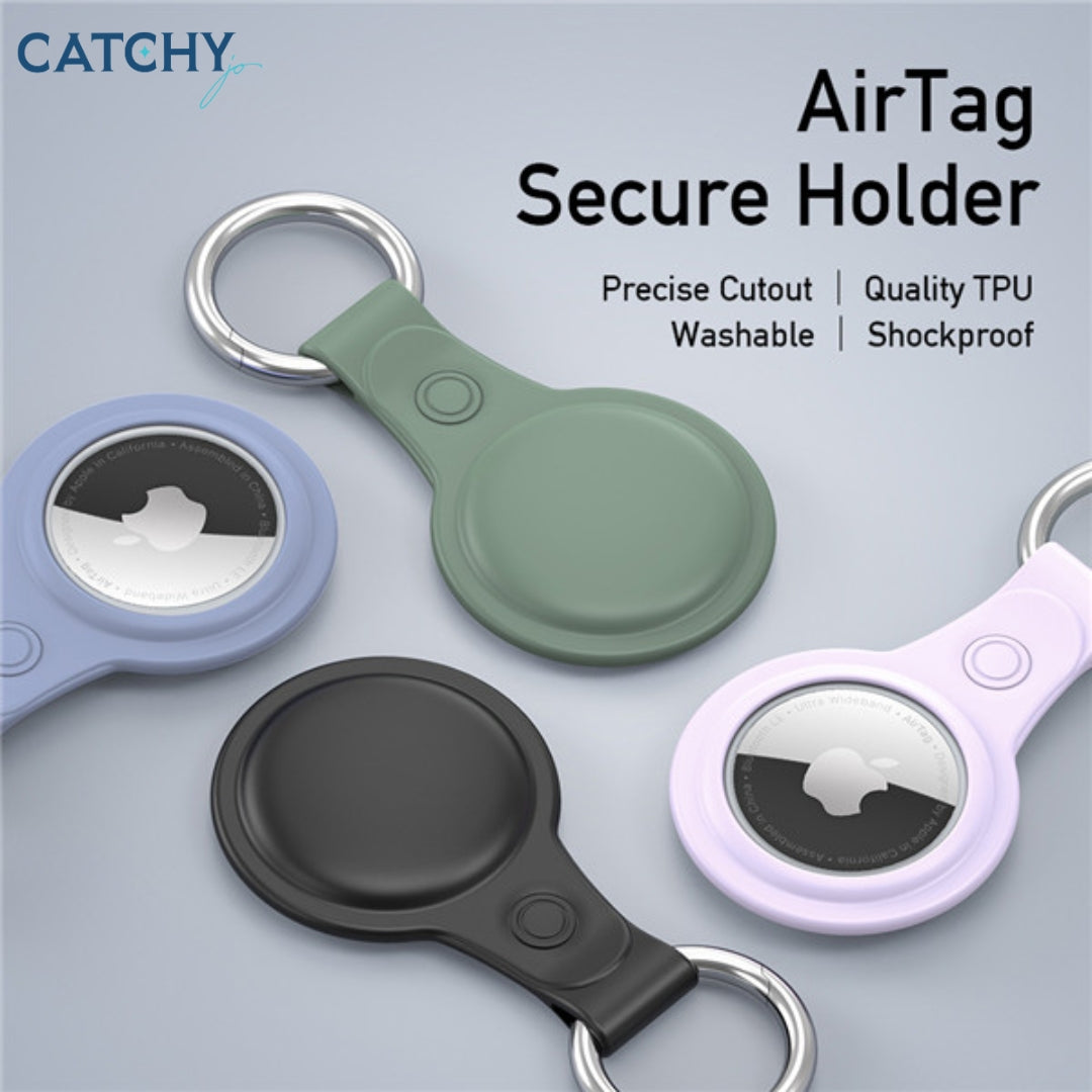 TPU Secure Holder With Key Ring for AirTag (4Pack)