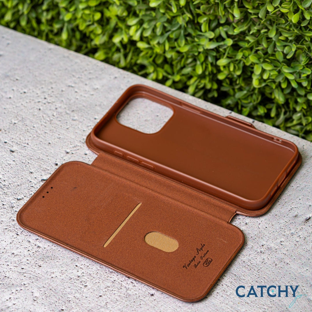 HDCI iPhone Leather Flip Case