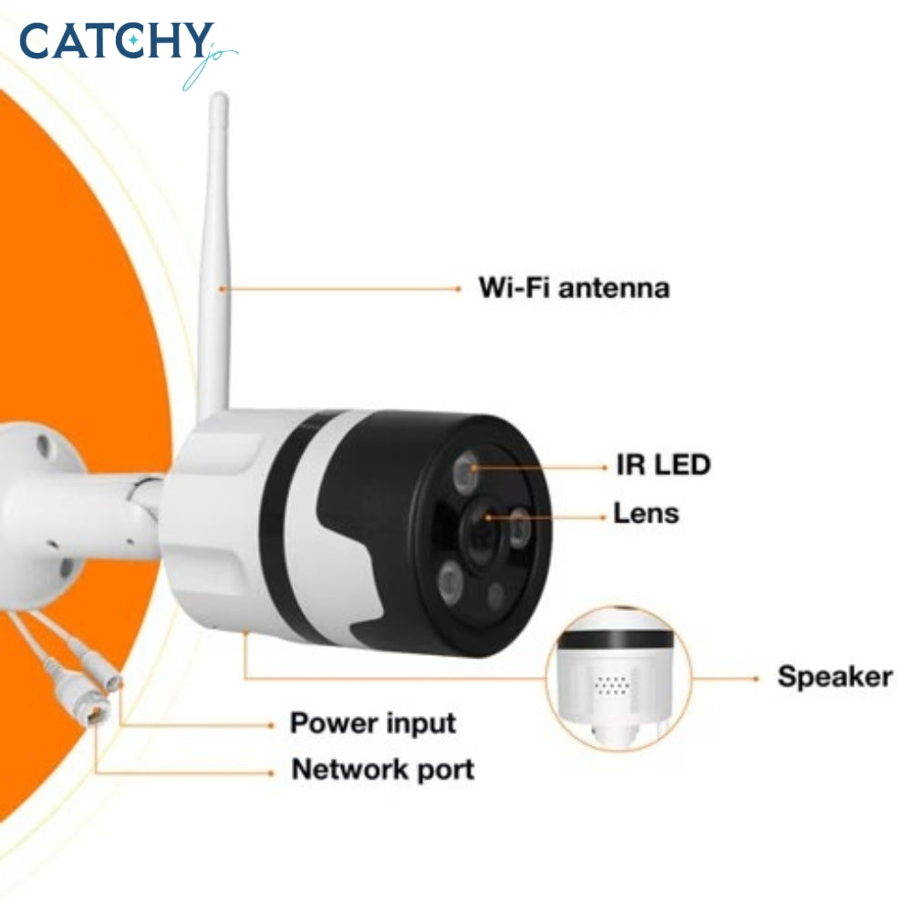 Orange Outdoor Smart Camera