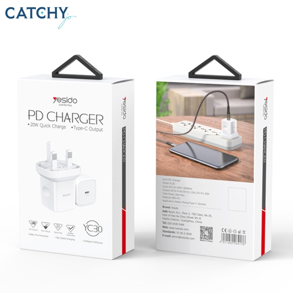 YESIDO YC-30 Type-C Fast Charger (20W)