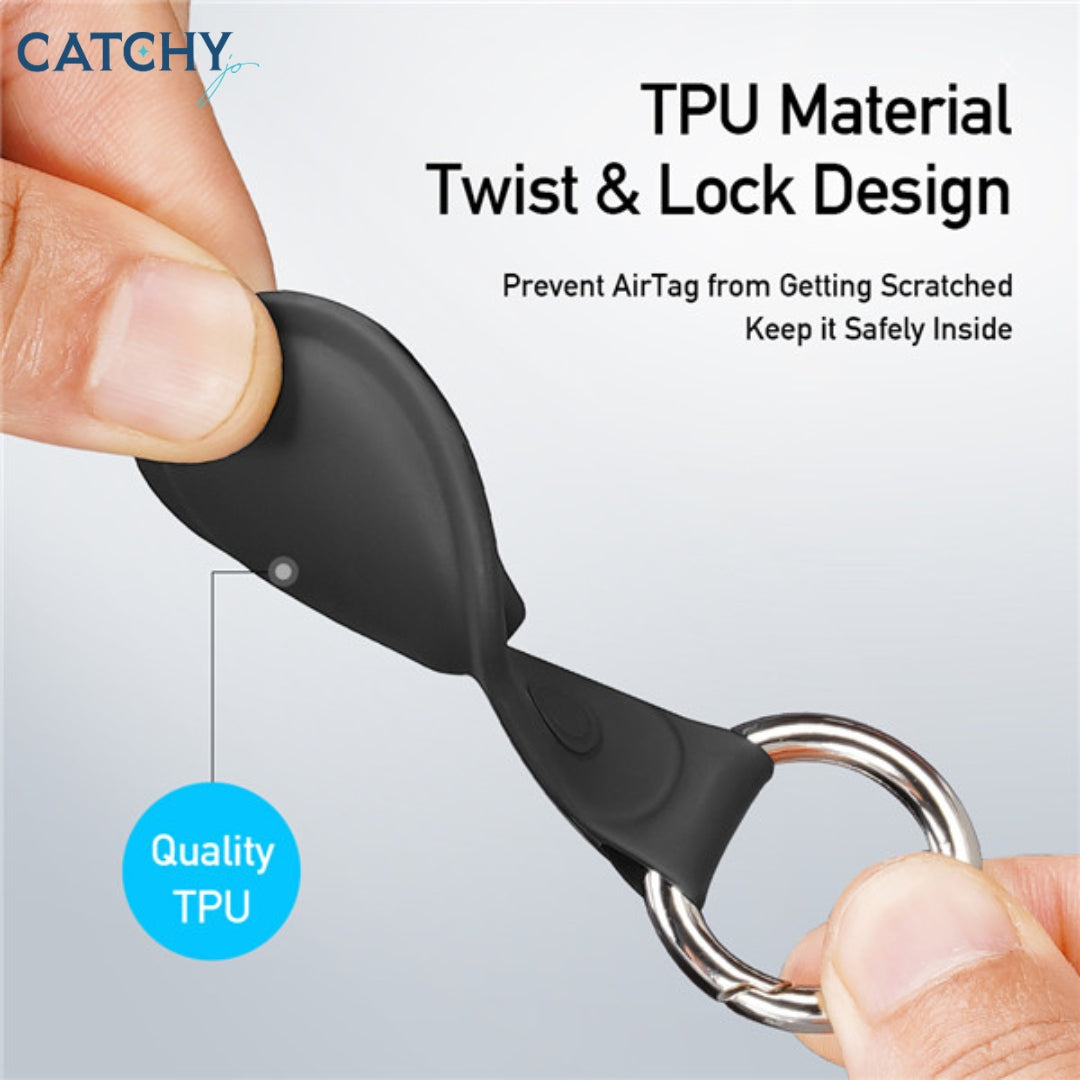 TPU Secure Holder With Key Ring for AirTag (4Pack)