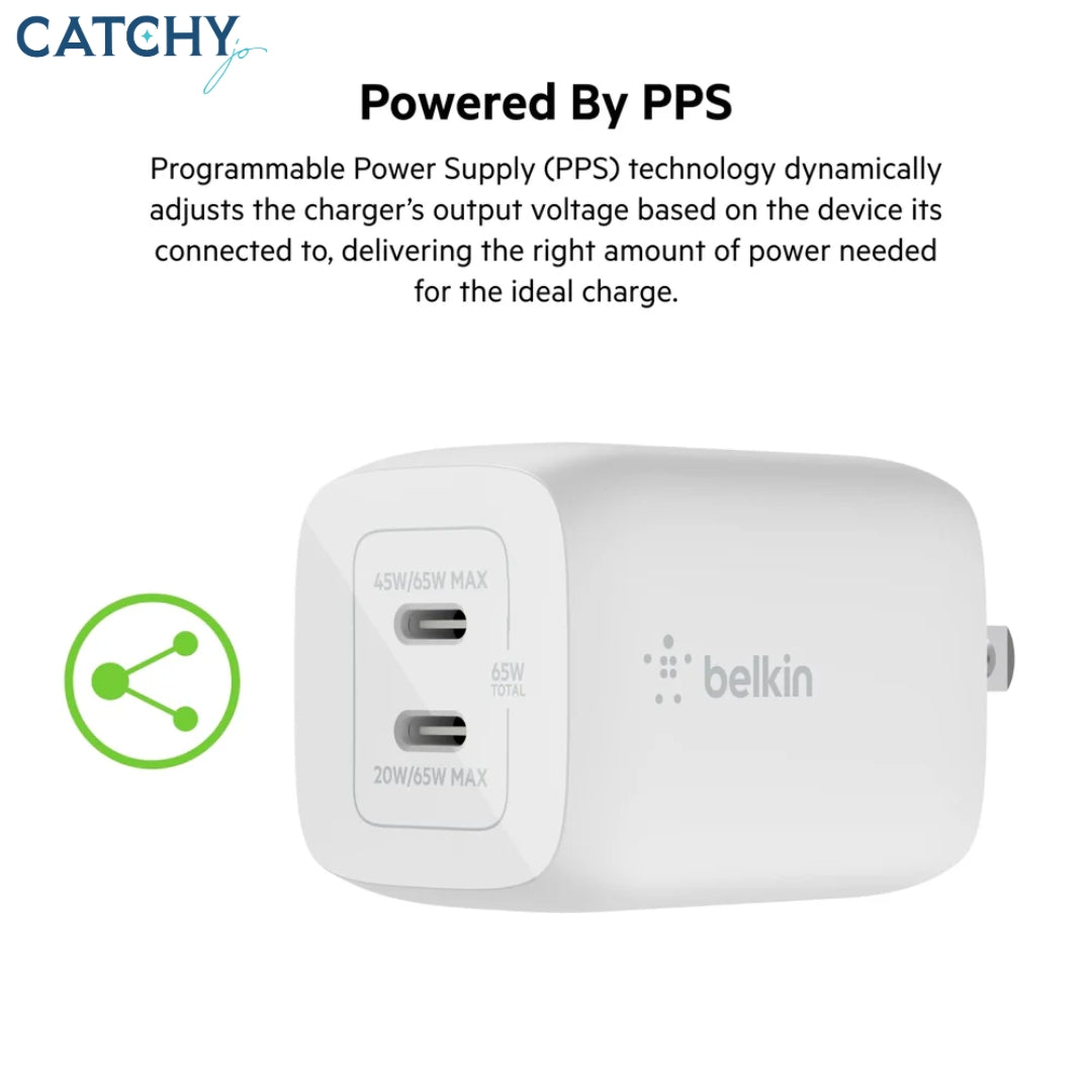 BELKIN Dual USB-C Charger Adapter (65W)