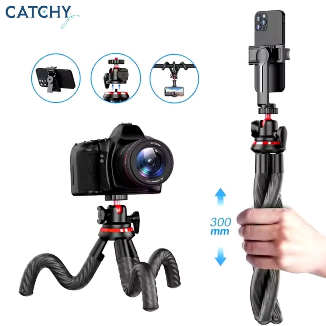 C02 Black Adjustable Travel Tripod Stand