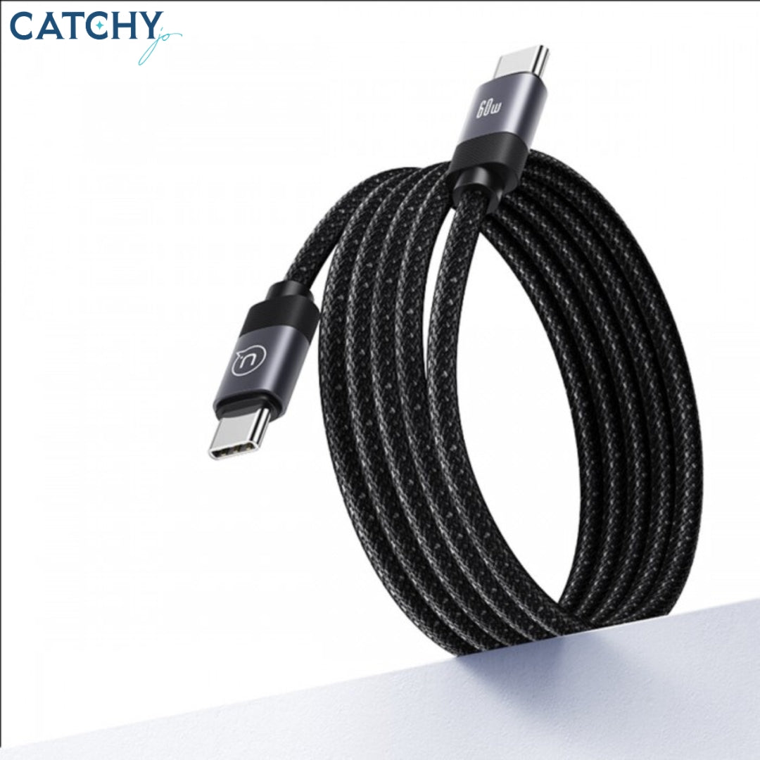 USAMS SJ704 Magnetic Data Cable Type-C To Type-C 1M (60W)