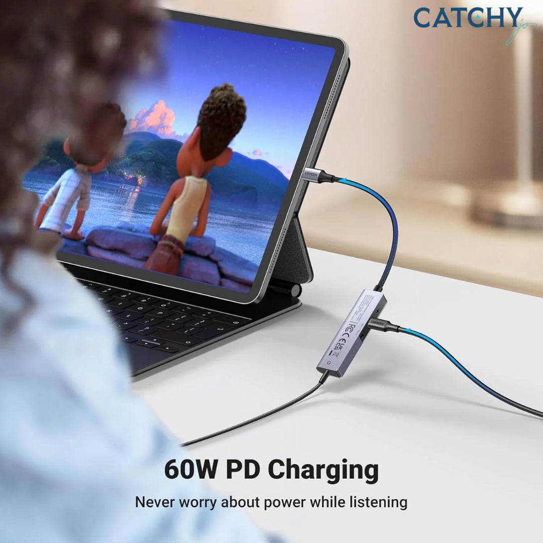 UGREEN USB-C To 3.5mm Headphone & Charger Adapter (60W)