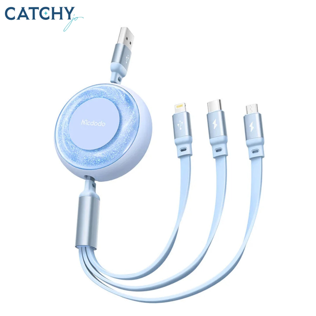 MCDODO Sparkling Series 3-in-1 Retractable Cable