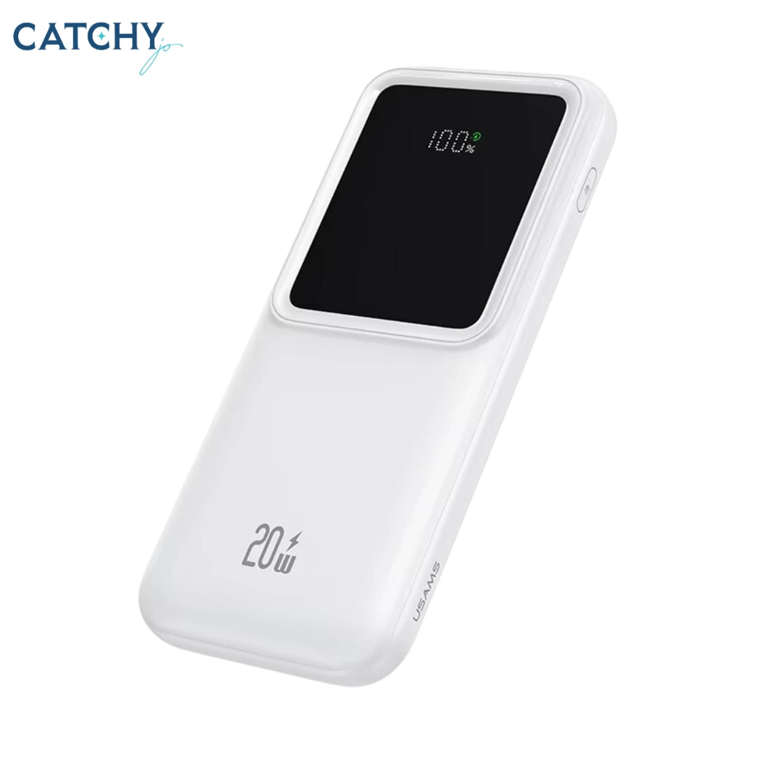 USAMS US-CD193 Dual-port Digital Display Power Bank with Cables 10000mAh