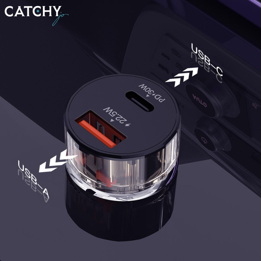 TOTU DCCPD-015 USB+Type-C Car Charger (30W)