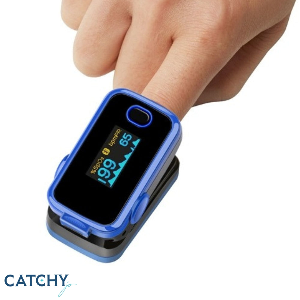 Orange Bluetooth Fingertip Pulse Oximeter