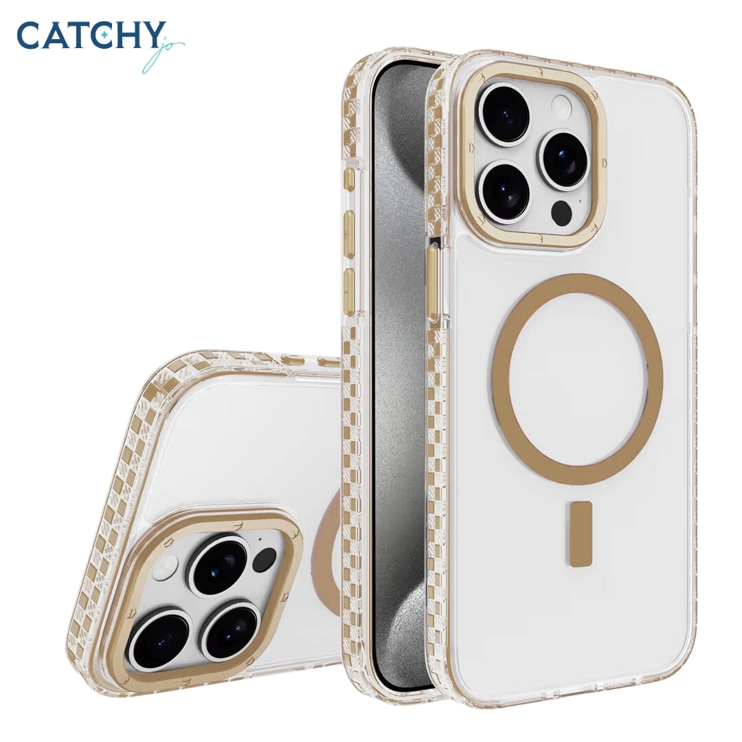 iPhone Shockproof Transparent Magnetic Case