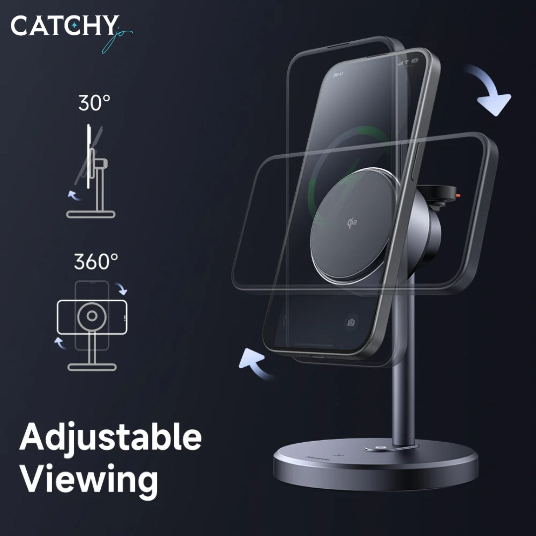 MCDODO CH246 3in1 Wireless Charging Stand with Charger Adapter + Cable (15W)