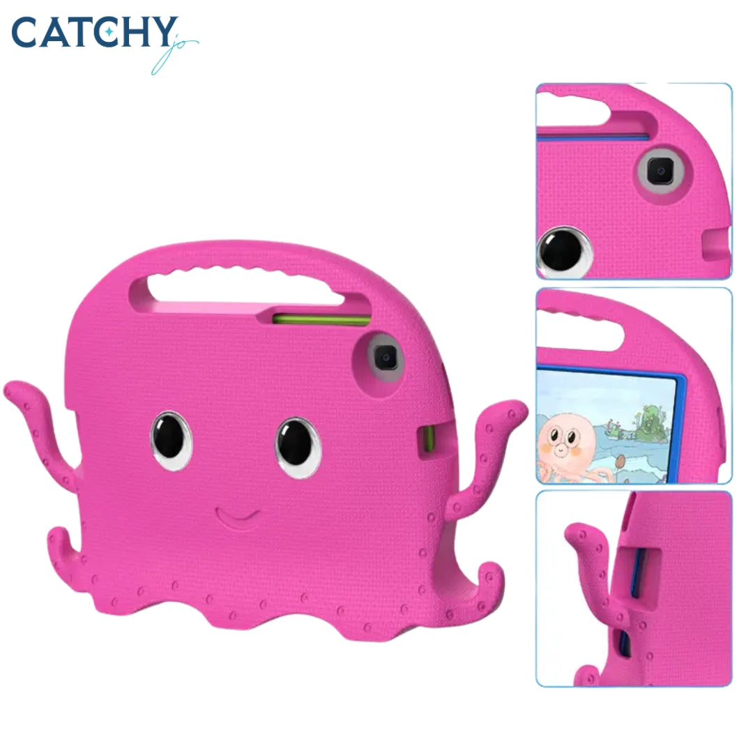 iPad Octopus Design Anti Drop Back With Stand Children Case