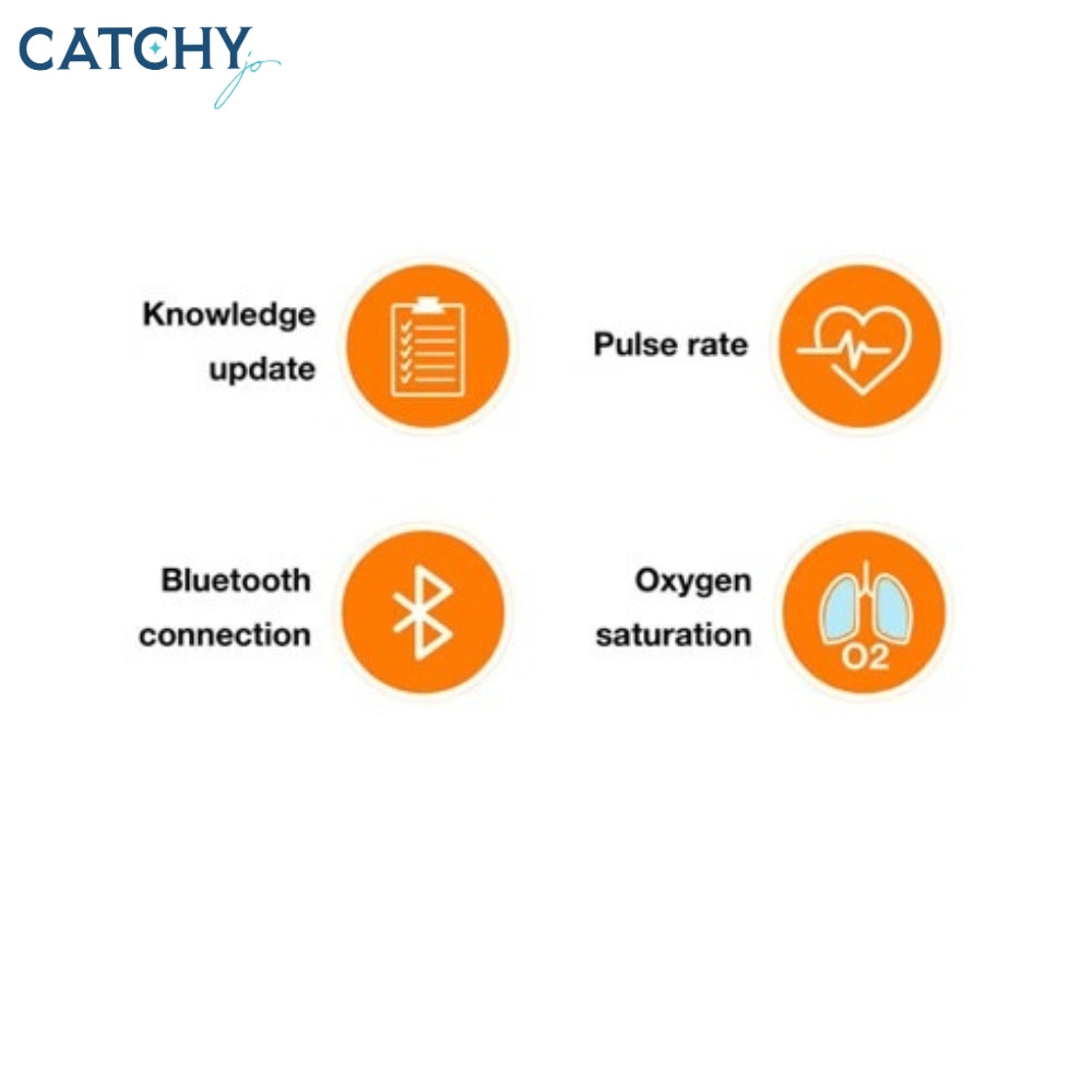 Orange Bluetooth Fingertip Pulse Oximeter