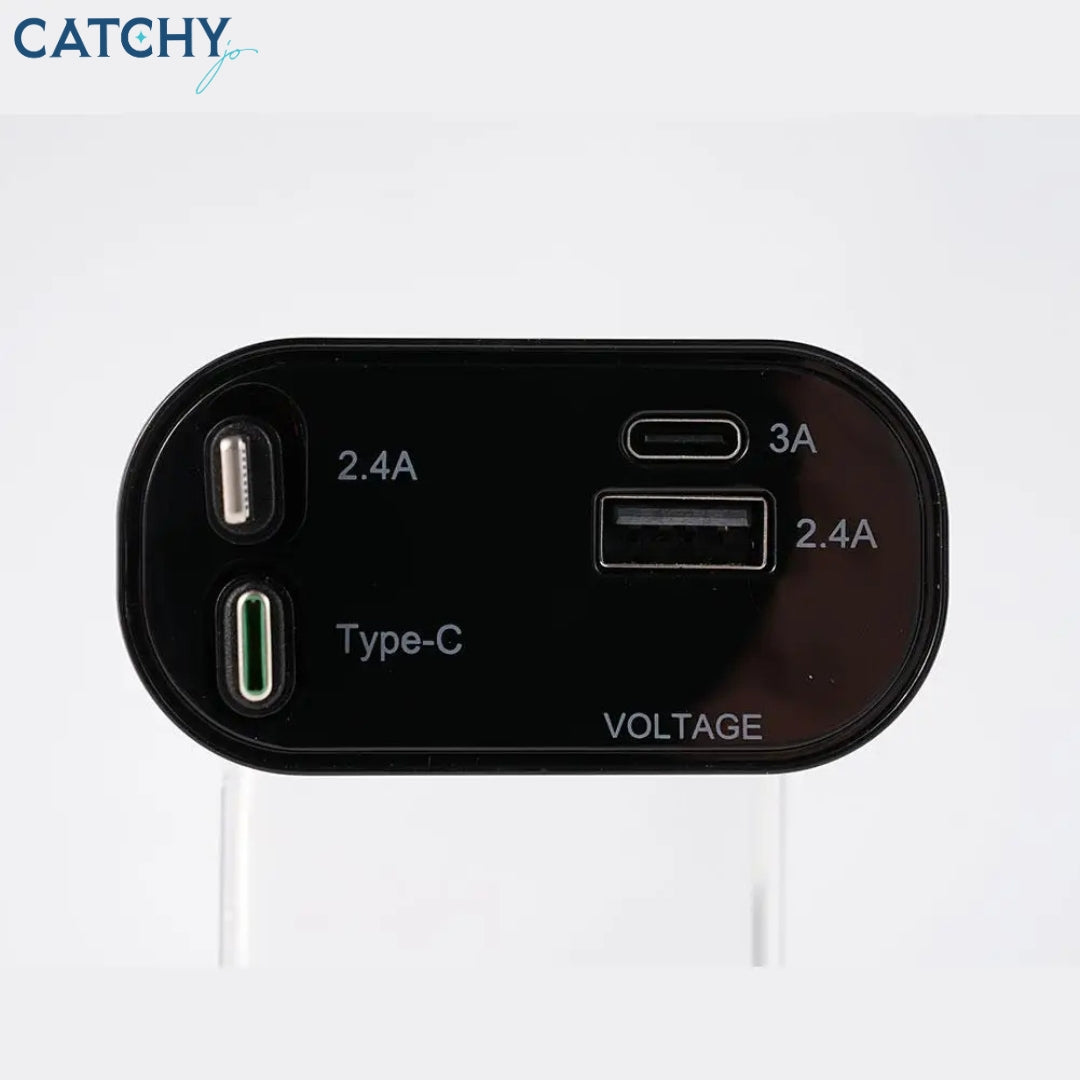 4 IN 1 Retractable USB Car Fast Charger (100W)