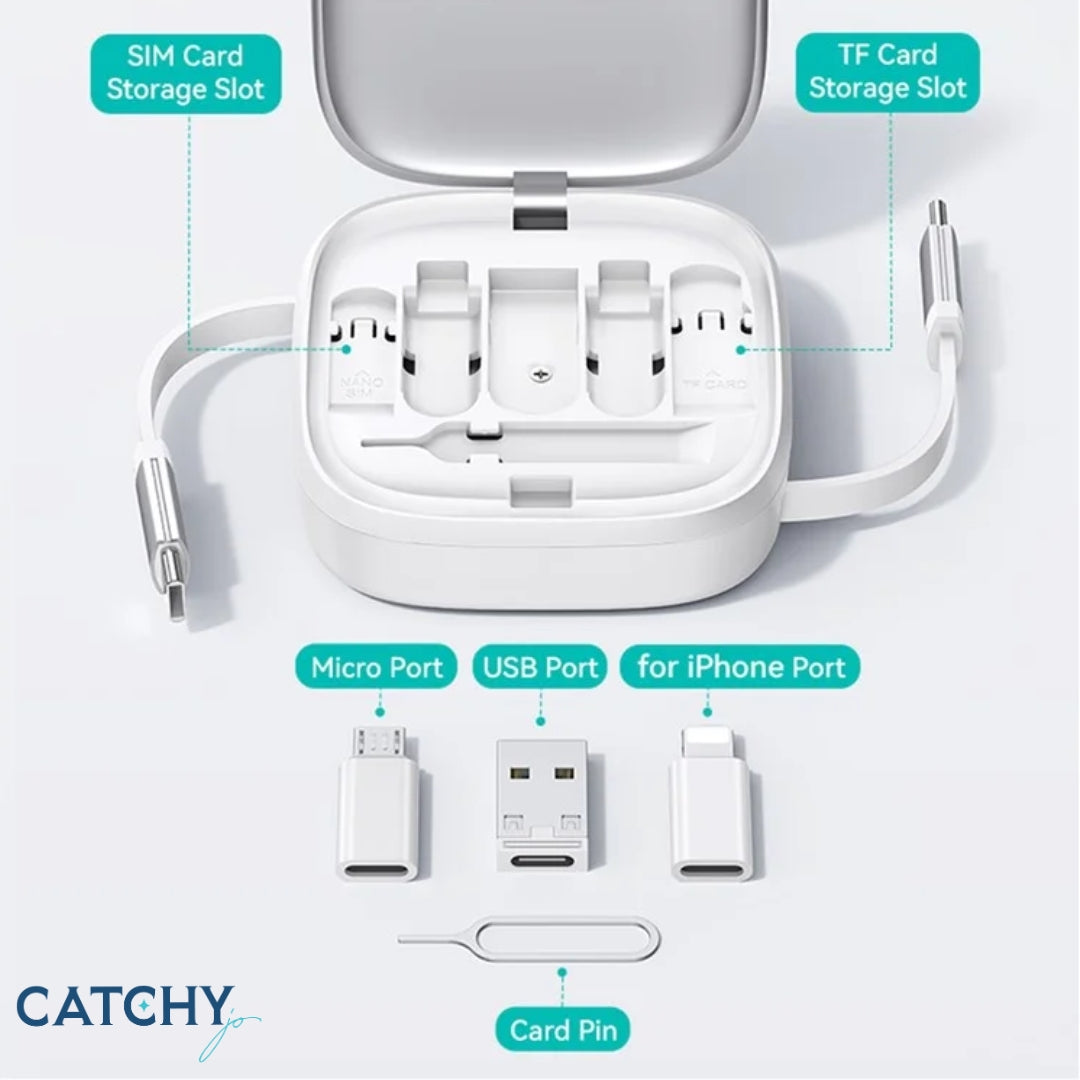 USAMS SJ650 Multifunctional Storage Set Box With 60W Fast Charging Cable