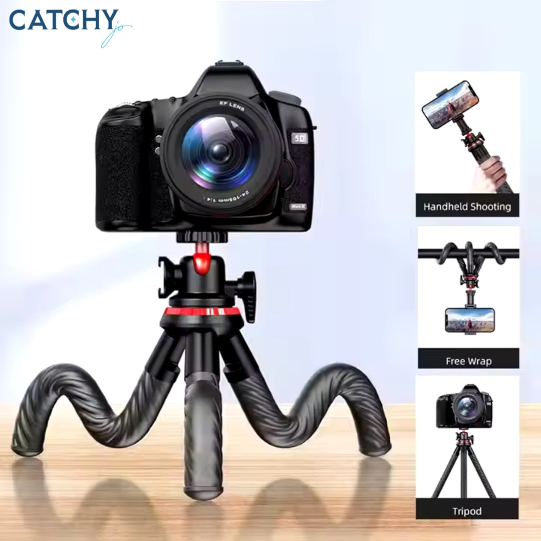 C02 Black Adjustable Travel Tripod Stand