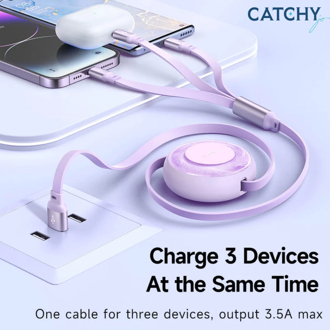 MCDODO Sparkling Series 3-in-1 Retractable Cable