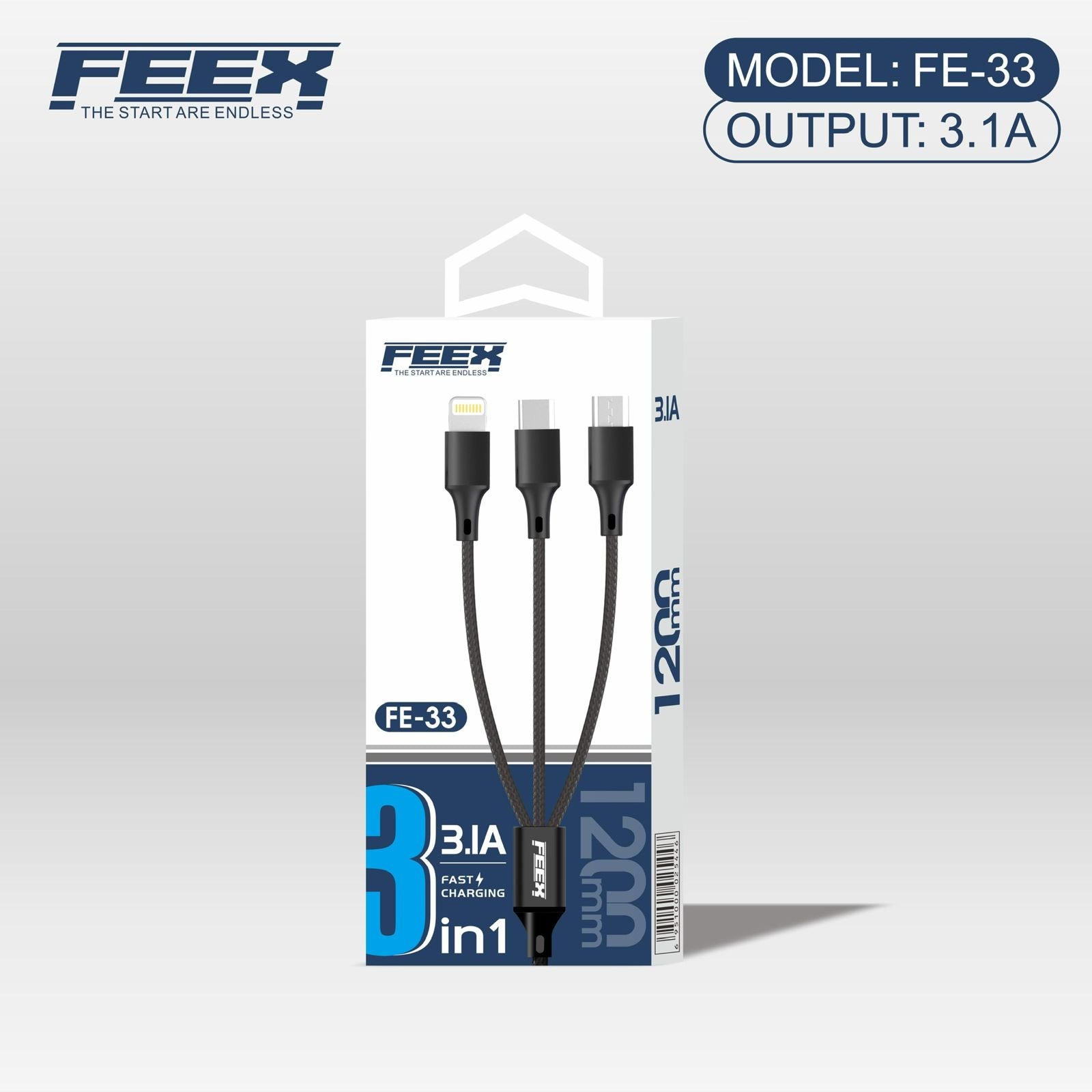 FEEX FE-33 3 IN 1 Data Cable