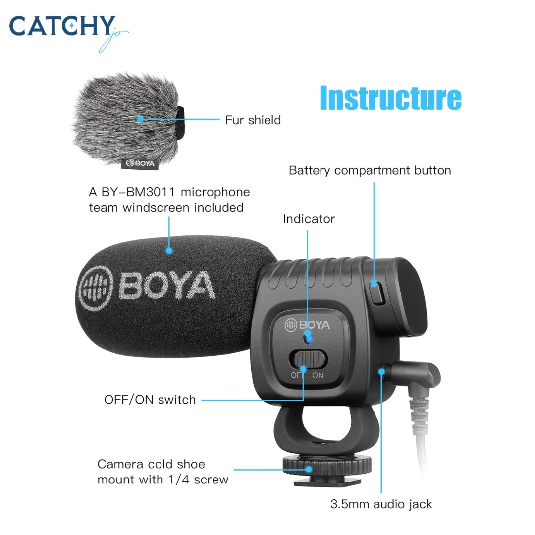 BOYA BY-BM3011 Compact Shotgun Microphone