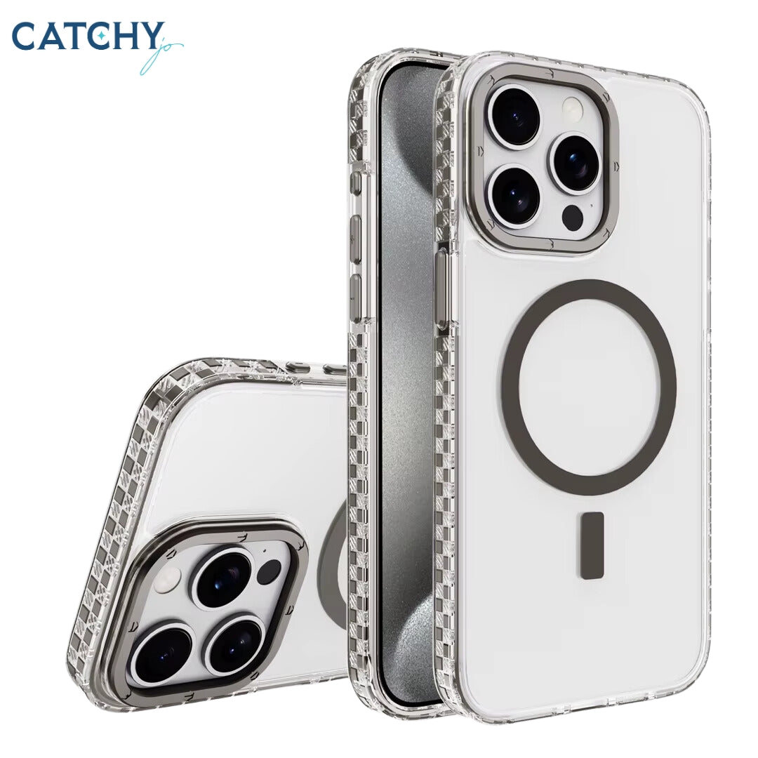 iPhone Shockproof Transparent Magnetic Case