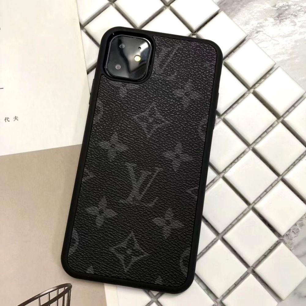 LV Black Leather iPhone Case Online